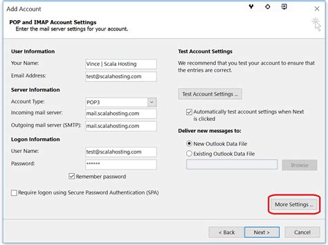 Mail client Configuration .